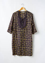 Rochie de plajă mâneci scurte maro ZARA femme