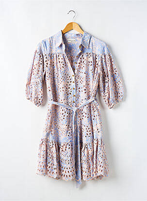Rochie scurtă mâneci scurte mâneci scurte albastru MISS JUNE femeie