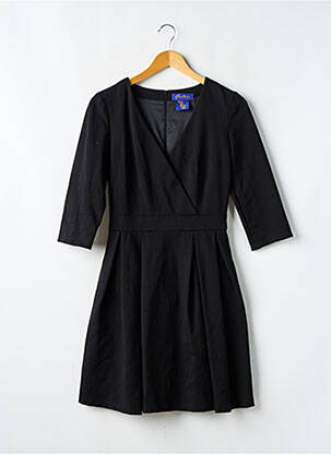 Rochie midi mâneci 3/4 mâneci 3/4 negru HEROINES femeie