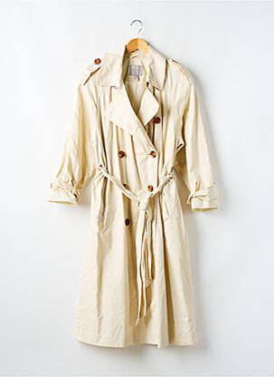 Trench țesătură poplin fără glugă bej ASOS femeie