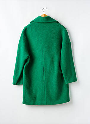Palton scurt croială dreaptă fără glugă verde LES PETITES... femeie