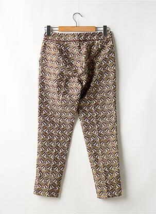 Pantalon 7/8 talie cu cleme mărime normală auriu OPULLENCE femeie