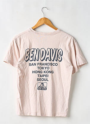 Tricou serigrafie mâneci scurte roz BEN DAVIS femeie