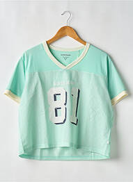 Tricou guler în v mâneci scurte verde GUESS femme