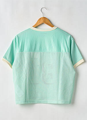 Tricou guler în v mâneci scurte verde GUESS femeie