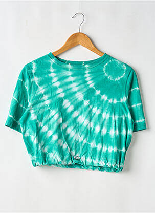 Tricou elasticitate mâneci scurte verde SANS MARQUE femeie