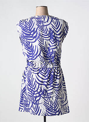 Rochie scurtă mâneci scurte mâneci scurte albastru BY ONE femeie