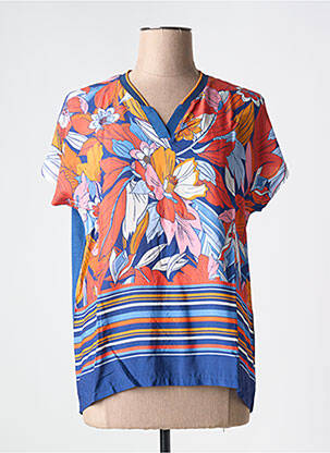 Tricou guler în v mâneci scurte albastru BETTY BARCLAY femeie