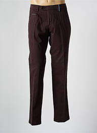 Pantalon chino țesătură poplin mărime normală maro DIGEL bărbat