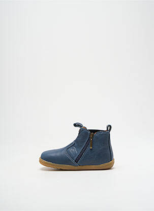 Botine/ghete material neted vârf rotund albastru BOBUX fată