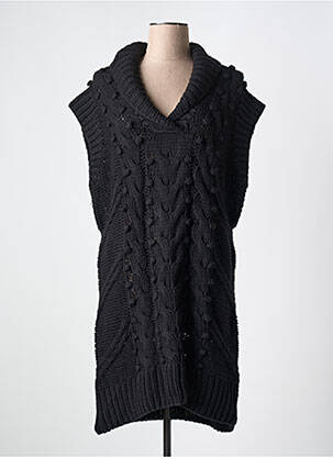 Rochie pulover strânsă pe partea de jos mâneci scurte negru JENSEN femeie