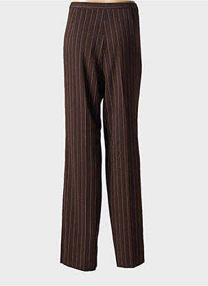 Pantalon drept țesătură crep talie înaltă maro IDEE DI CALINE femeie