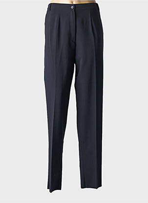 Pantalon drept țesătură crep talie înaltă albastru C-B LINE WEAR femeie