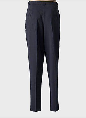 Pantalon drept țesătură crep talie înaltă albastru C-B LINE WEAR femeie