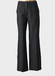 Pantalon evazat talie cu cleme talie înaltă negru CERO femeie