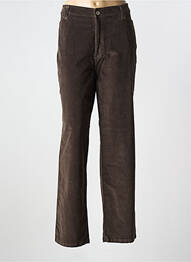 Pantalon drept elasticitate mărime normală maro FELINO femme
