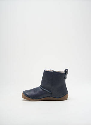 Botine/ghete țesătură satinată vârf rotund albastru FRODDO copil