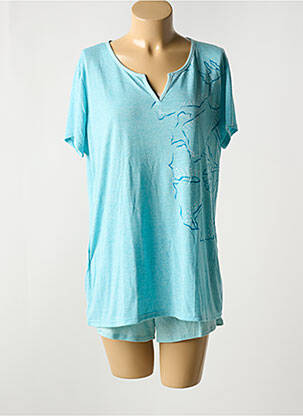 Pijamale scurte albastru MASSANA femeie