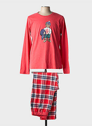 Pijama serigrafie roșu ARTHUR bărbat