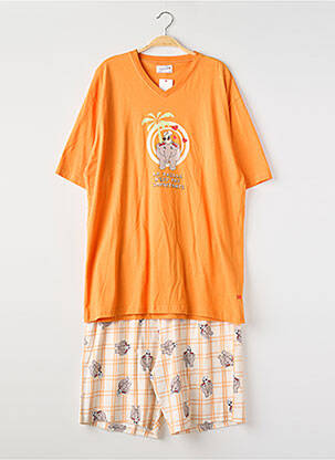 Pijama țesătură jerseu portocalie COUP DE COEUR femeie