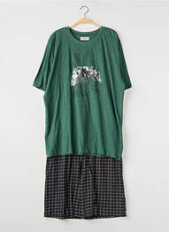 Pijama pantaloni scurți verde MASSANA bărbat