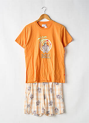 Pijama țesătură jerseu galben COUP DE COEUR femeie
