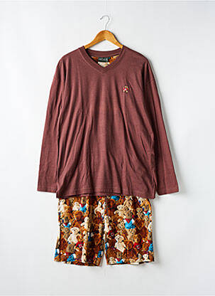 Pijamale scurte maro ARTHUR bărbat