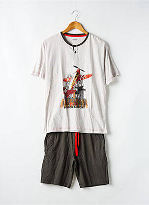 Pijamale scurte gri MASSANA bărbat