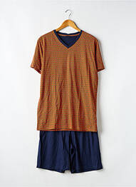 Pijamale scurte imprimeu fantezie maro HOM homme