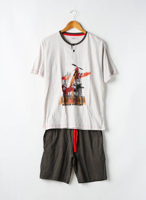 Pijamale scurte gri MASSANA bărbat