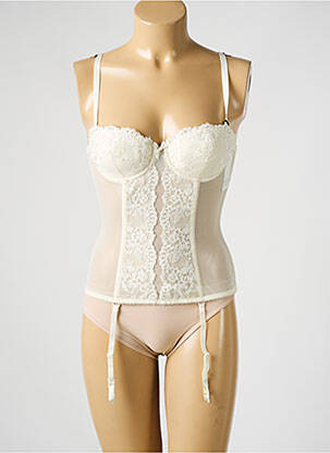 Corset/jartieră cu armatură bej MILLESIA femeie