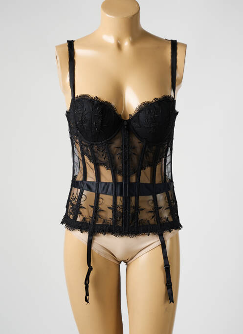 Corset/Jartieră negru MILLESIA femeie