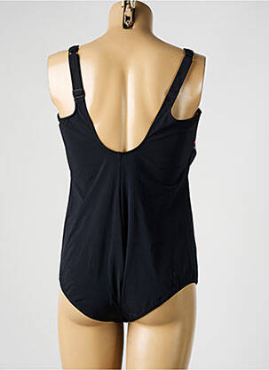 Costum de baie dintr-o singură piesă efect material satinat sutien cupe întregi cu decolteu înalt negru ANITA femeie