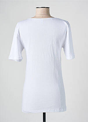 Tricou guler în v mâneci scurte alb AVET femeie