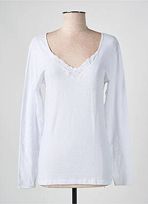 Tricou mâneci lungi mâneci lungi alb AVET femeie