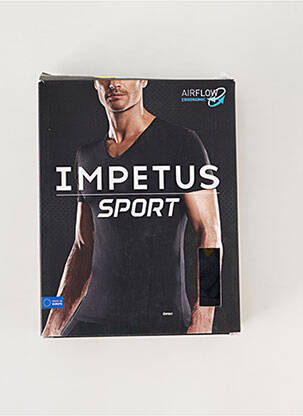 Tricou elasticitate mâneci scurte negru IMPETUS bărbat