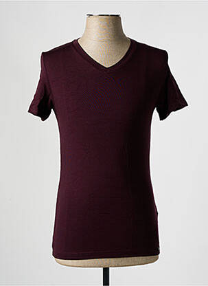 Tricou croială cambrată mâneci scurte violet HOM bărbat