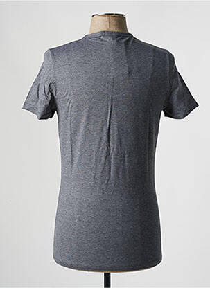Tricou țesătură melanj mâneci scurte gri HOM bărbat