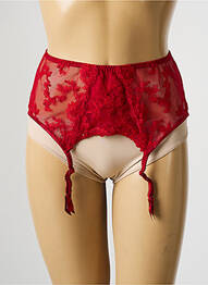 Corset/jartieră broderie roșu SECRET D'EVA femme