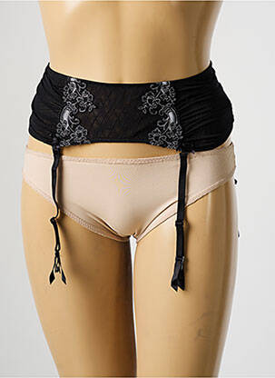 Corset/jartieră broderie negru MILLESIA femeie
