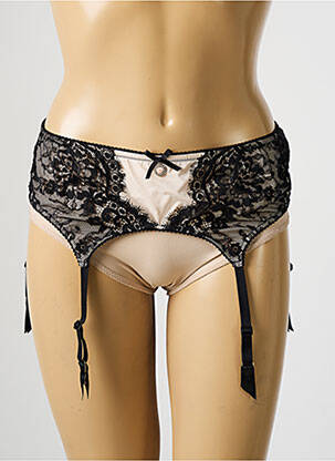 Corset/jartieră broderie negru AMBRA femeie