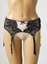 Corset/jartieră broderie negru AMBRA femme