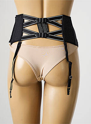 Corset/jartieră efect material satinat negru MARLIES DEKKERS femeie