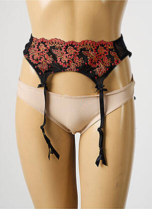 Corset/jartieră broderie negru MILLESIA femeie