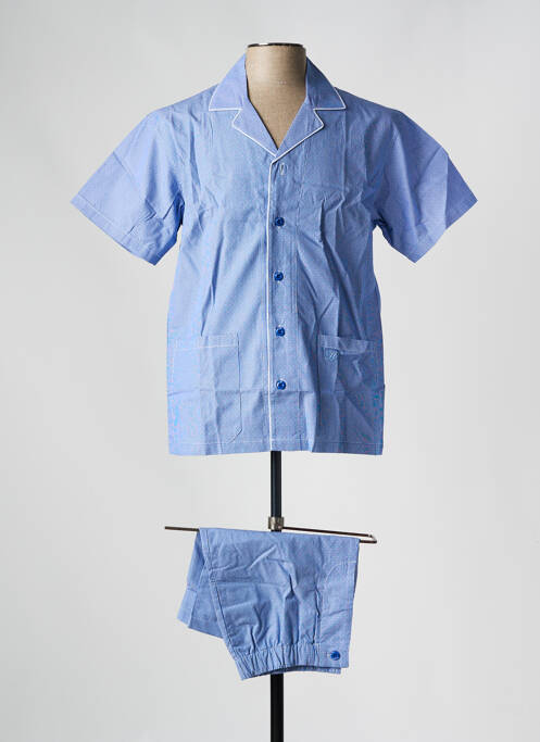 Pijamale scurte imprimeu dungi albastru HOM homme