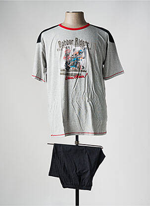 Pijamale scurte gri MASSANA bărbat