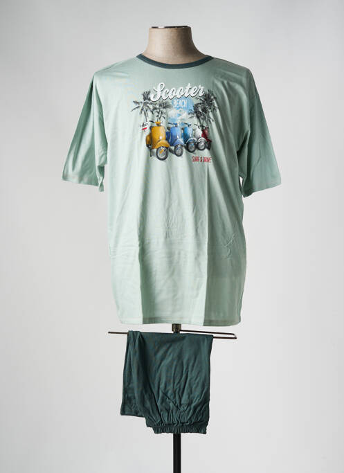 Pijamale scurte verde MASSANA bărbat