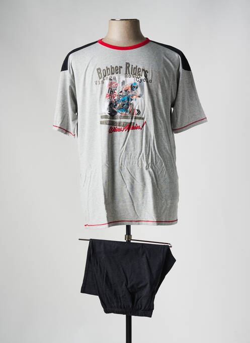 Pijamale scurte gri MASSANA bărbat