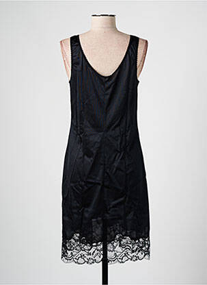 Jupon/fond de rochie țesătură satinată negru MARJOLAINE femeie
