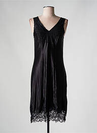 Jupon/fond de rochie țesătură satinată negru MARJOLAINE femme